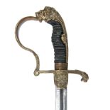 W.K.C. & CO., SOLINGEN A GERMAN PRE WORLD WAR ONE ARTILLERY OFFICER'S SWORD, circa 1890, with