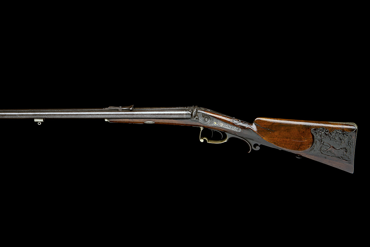 J. FUNK, SUHL A 26-BORE PERCUSSION DOUBLE SPORTING-RIFLE WITH WHITE-METAL MOUNTS FOR RENOVATION, - Image 2 of 6