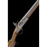 MATH. BRAMHOFFER, AUGSBURG A 16-BORE FLINTLOCK SINGLE-BARRELLED SPORTING GUN, no visible serial