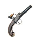 ARCHER, LONDON A 26-BORE FLINTLOCK CANNON-BARRELLED BOXLOCK OVER-COAT PISTOL, no visible serial