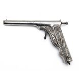 MAYER & GRAMMELSPACHER, GERMANY, A SCARCE .177 NICKEL-PLATED SPRING-PISTON AIR-PISTOL, MODEL '