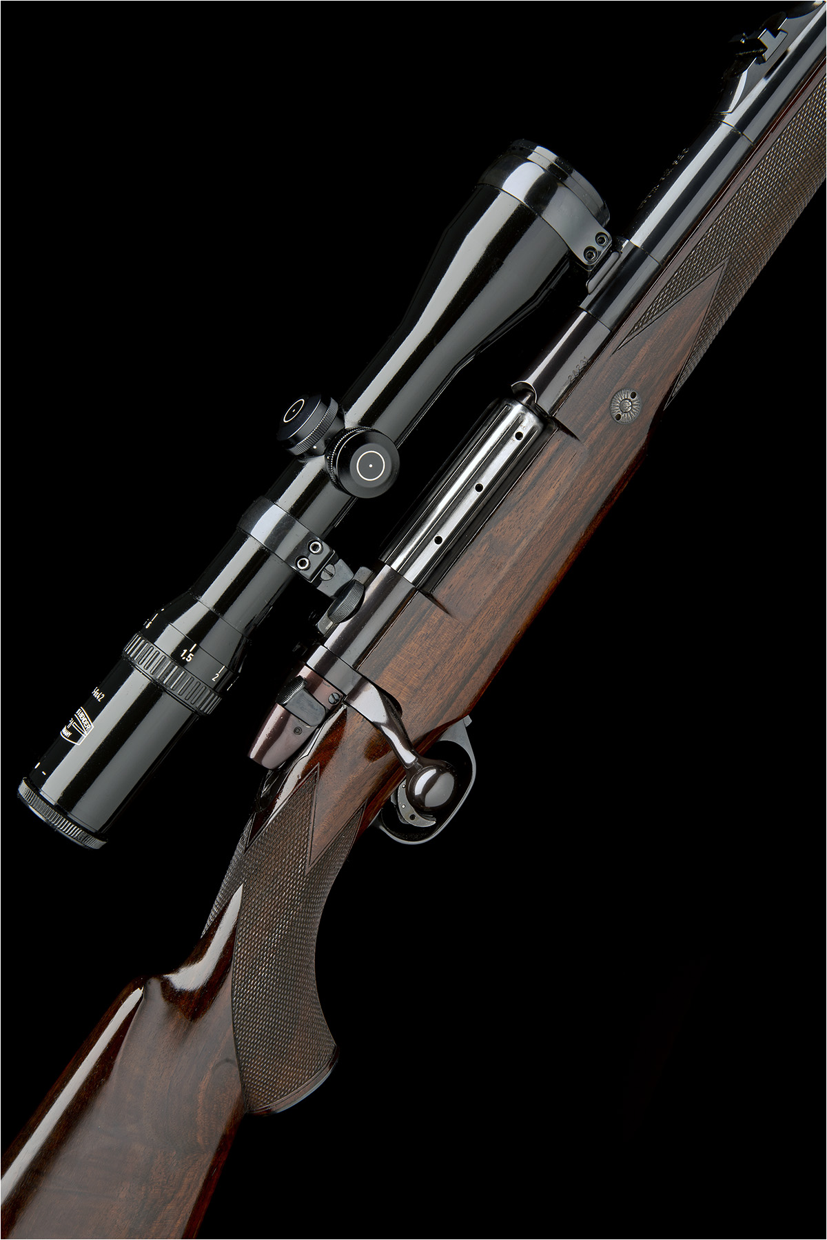 HARTMANN & WEISS AN EARLY .378 WEATHERBY MAGNUM BOLT-MAGAZINE SPORTING RIFLE, serial no. 28231, 24