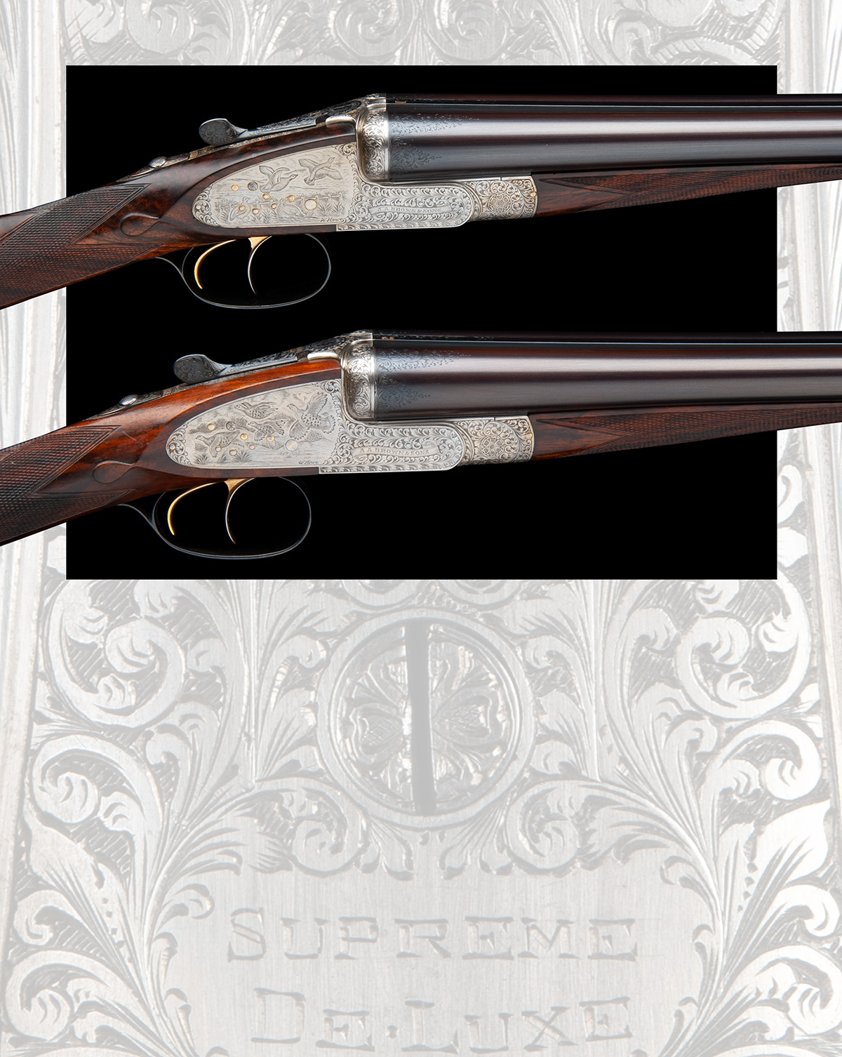 A.A. BROWN & SONS A LIGHTWEIGHT PAIR OF HOWE-ENGRAVED 'SUPREME DE LUXE' 12-BORE SELF-OPENING - Image 7 of 7