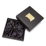 MONT BLANC, GERMANY A BOXED FOUNTAIN PEN, MODEL '75TH ANNIVERSARY', serial no. IV1010786, being a