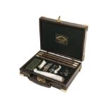 PENDLETON ROYAL A FINE UNUSED BRASS-CORNERED LEATHER CASED PRESENTATION 20-BORE GUN CLEANING KIT,