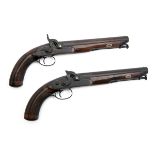 LACY & CO, LONDON A PAIR OF .650 PERCUSSION OFFICER'S PISTOLS, no visible serial numbers, circa