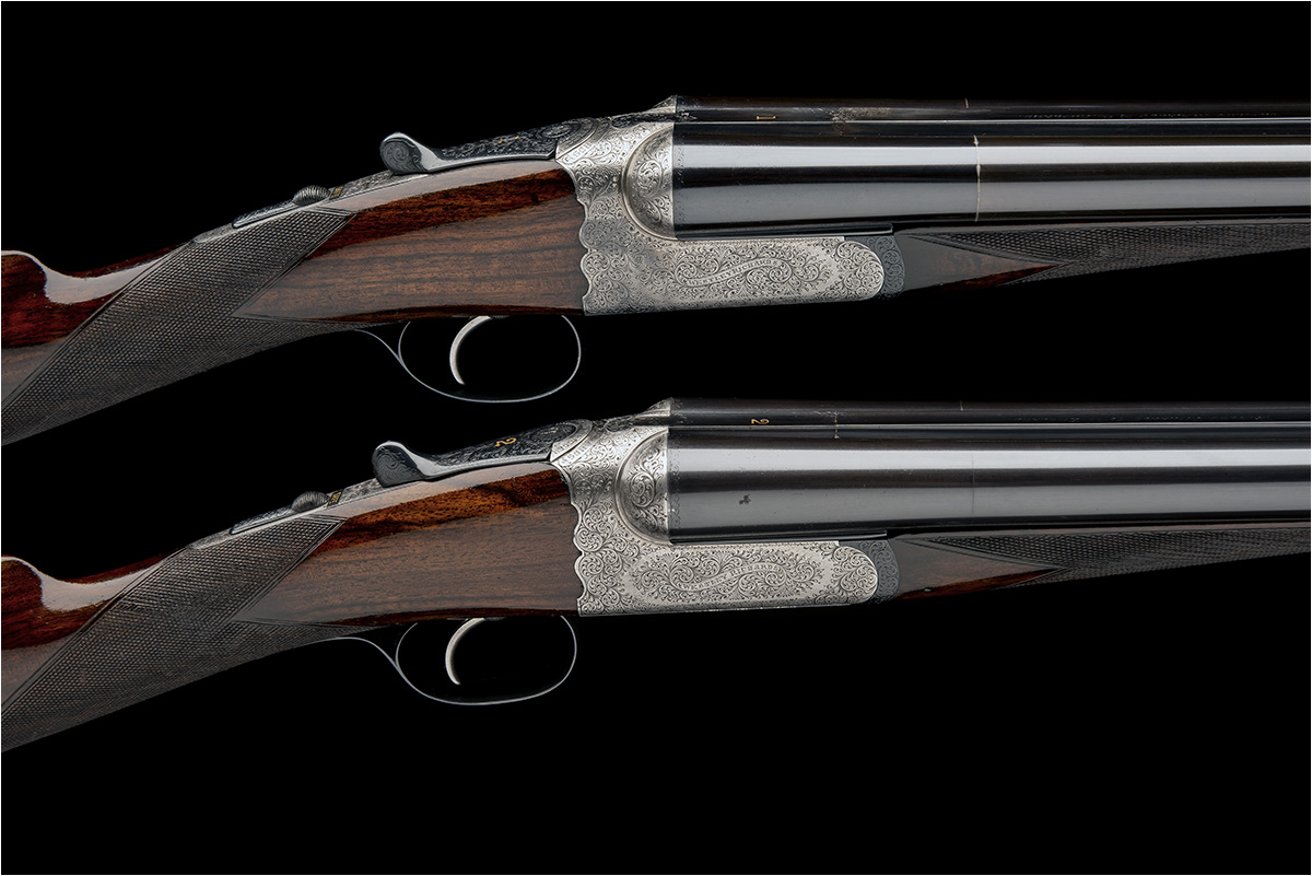 WESTLEY RICHARDS & CO. A PAIR OF 12-BORE SINGLE-TRIGGER 1897 PATENT DETACHABLE-LOCK EJECTORS, serial