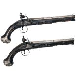 SMITH, LONDON A GOOD PAIR OF 18-BORE FLINTLOCK HOLSTER-PISTOLS FOR THE OTTOMAN MARKET, no visible