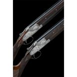 BROWNING ARMS COMPANY A COMPOSED PAIR OF CUSTOM 20-BORE SIDEPLATED SINGLE-TRIGGER OVER AND UNDER