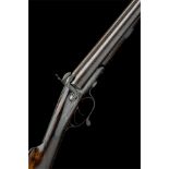 E. LONDON A CASED 12-BORE ROTARY-UNDERLEVER DOUBLE-BARRELLED PINFIRE SPORTING GUN, serial no.