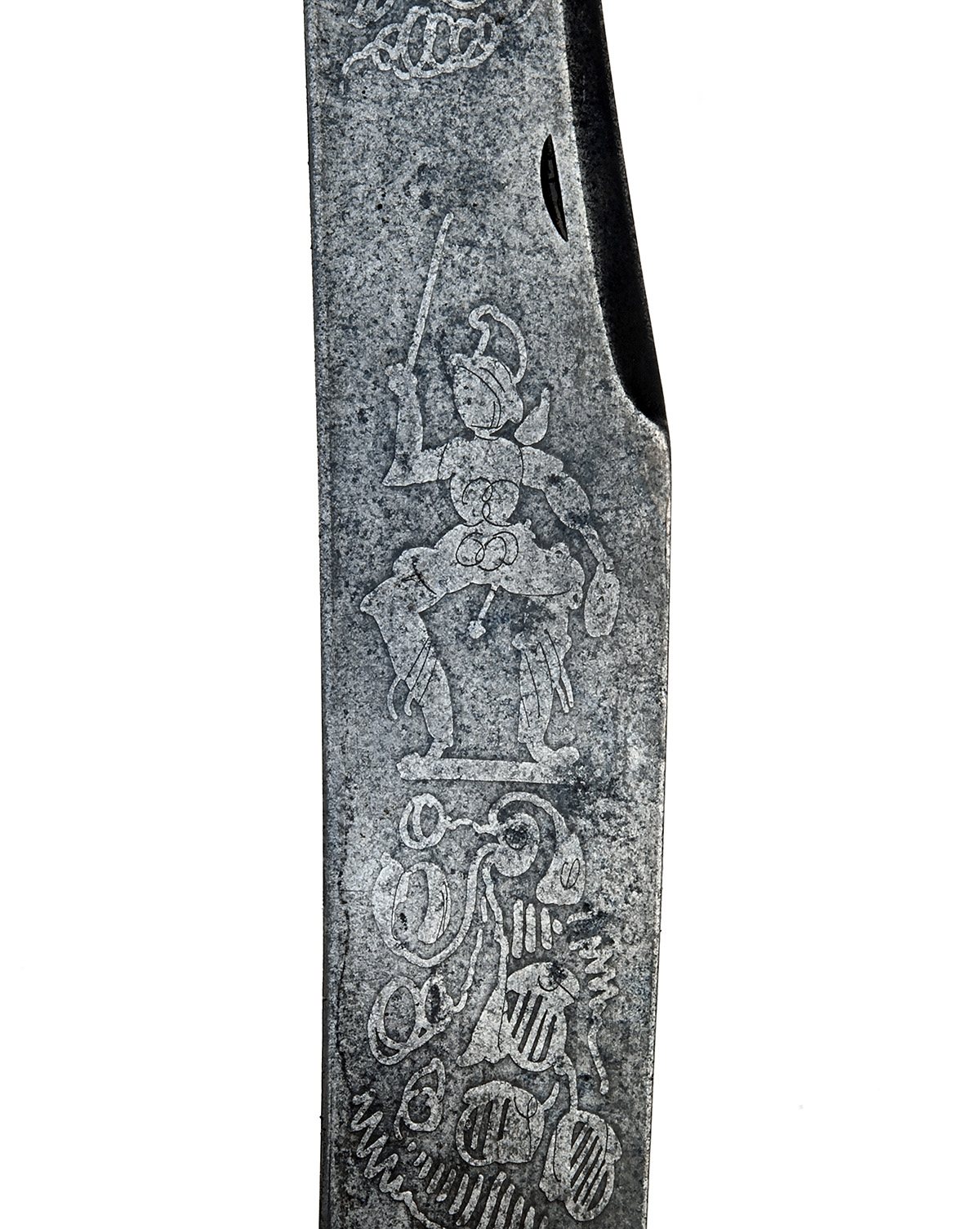 A LARGE ITALIAN FOLDING-KNIFE WITH IVORY AND MOTHER OF PEARL SCALES Sicilian, late 19th century, - Image 3 of 3