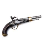 A .670 FLINTLOCK SERVICE-PISTOL, SIGNATURE OBSCURED, no visible serial number, Continental circa