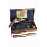 CALISHER & TERRY, LONDON A CASED 54-BORE PERCUSSION REVOLVER, MODEL 'ADAMS' PATENT', serial no.