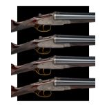 MADE FOR H.H. THE YUVRAJ OF PATIALA E. J. CHURCHILL A SET OF FOUR 12-BORE 'PREMIERE' PINLESS