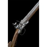BENOET REBORE, ST. ETIENNE, AN 18-BORE FLINTLOCK DOUBLE-BARRELLED SPORTING GUN, no visible serial
