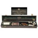 HOLLAND & HOLLAND A 12-BORE GUN CLEANING KIT, comprising of a two-piece cleaning rod signed