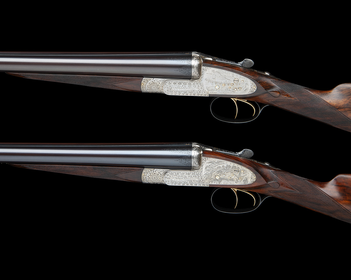 A.A. BROWN & SONS A LIGHTWEIGHT PAIR OF HOWE-ENGRAVED 'SUPREME DE LUXE' 12-BORE SELF-OPENING - Image 2 of 7