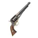 E. REMINGTON & SONS, USA A GOOD .36 PERCUSSION SINGLE-ACTION REVOLVER, MODEL 'NEW MODEL NAVY