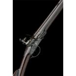 JAMES SCOTT, EDINBURGH A FINE AND RARE 11-BORE FLINTLOCK DOUBLE-BARRELLED SILVER-MOUNTED FOWLING-