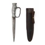 ROBBINS, DUDLEY A RARE BRITISH WORLD WAR ONE TRENCH-KNIFE, of 'in-line' form, with double-edged 6in.