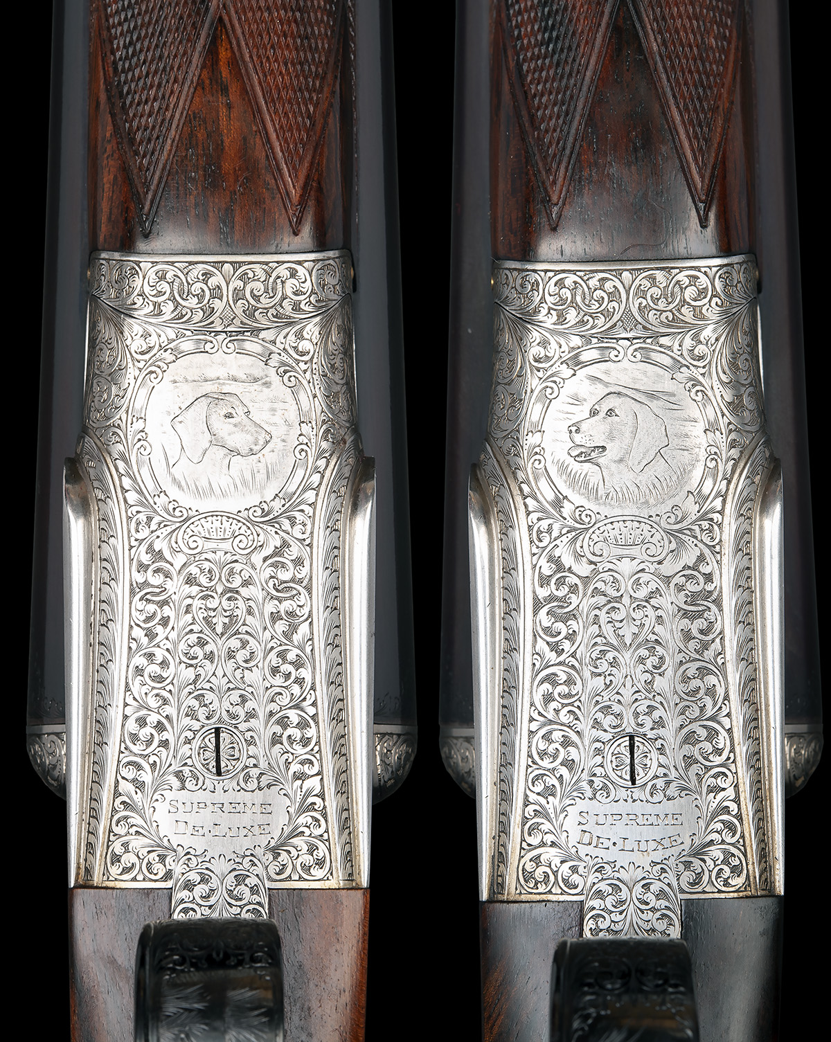 A.A. BROWN & SONS A LIGHTWEIGHT PAIR OF HOWE-ENGRAVED 'SUPREME DE LUXE' 12-BORE SELF-OPENING - Image 6 of 7