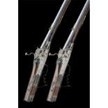 IBERBACHER, LINZ A SUPERB PAIR OF 25-BORE WHEELOCK HUNTING-RIFLES WITH GILDED MOUNTS, no visible