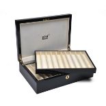 MONT BLANC, GERMANY A BLACK LAQUER 20 WRITING INSTRUMENT COLLECTOR'S CASE, measuring externally