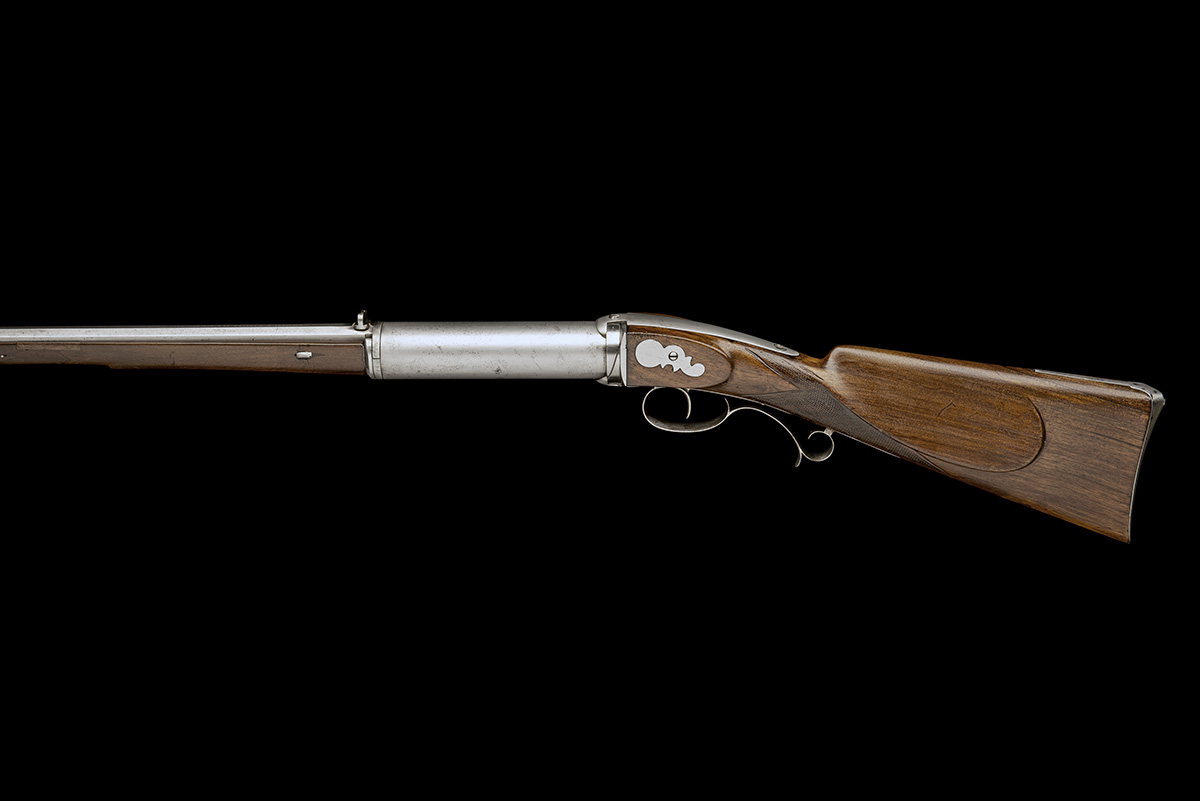 A RARE 7mm CRANK-WOUND GALLERY AIR-RIFLE SIGNED 'J. GRUDCHOS & S. EGGERS, MODEL 'PRIMARY NEW-YORK - Image 2 of 6