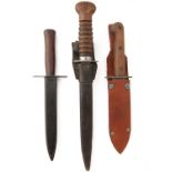 TWO FRENCH WORLD WAR ONE TRENCH-KNIVES TOGETHER WITH A DUTCH EXAMPLE, all Great War pieces