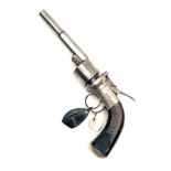 EX SMALL ARMS SCHOOL COLLECTION A 54-BORE PERCUSSION TRANSITIONAL REVOLVER, UNSIGNED, MODEL 'BAKER'S