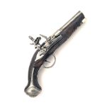 A 34-BORE MIQUELET-LOCK POCKET-PISTOL, UNSIGNED, no visible serial number, Spanish circa 1770,