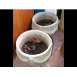 Pair of decorative garden pots