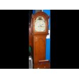 An oak cased Grandfather clock with eight day movement