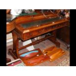 An early 19th century mahogany writing desk with