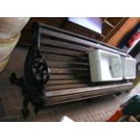 Wrought iron and hardwood garden bench - 250cm