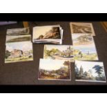 A large quantity of Isle of Wight engravings, wate