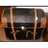 Antique dome top travelling trunk