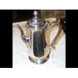 A silver baluster coffee pot - John Lang