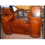 A Victorian mahogany dressing table with shaped mi