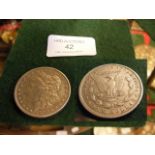 Silver Dollar coin dated 1900