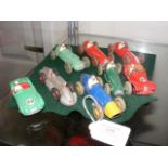 Various early Dinky racing cars, including Ferrari