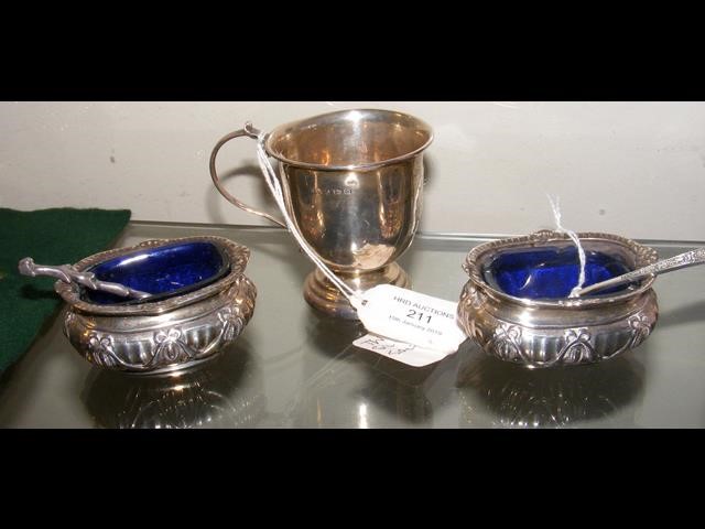 Small silver "Seaview Town Regatta" trophy and silver