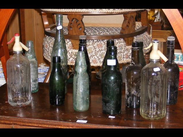 Collection of old bottles - some of Isle of Wight interest