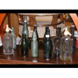 Collection of old bottles - some of Isle of Wight interest