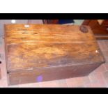 Antique pine blanket chest