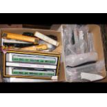 A box of part railway carriages, goods wagons, etc