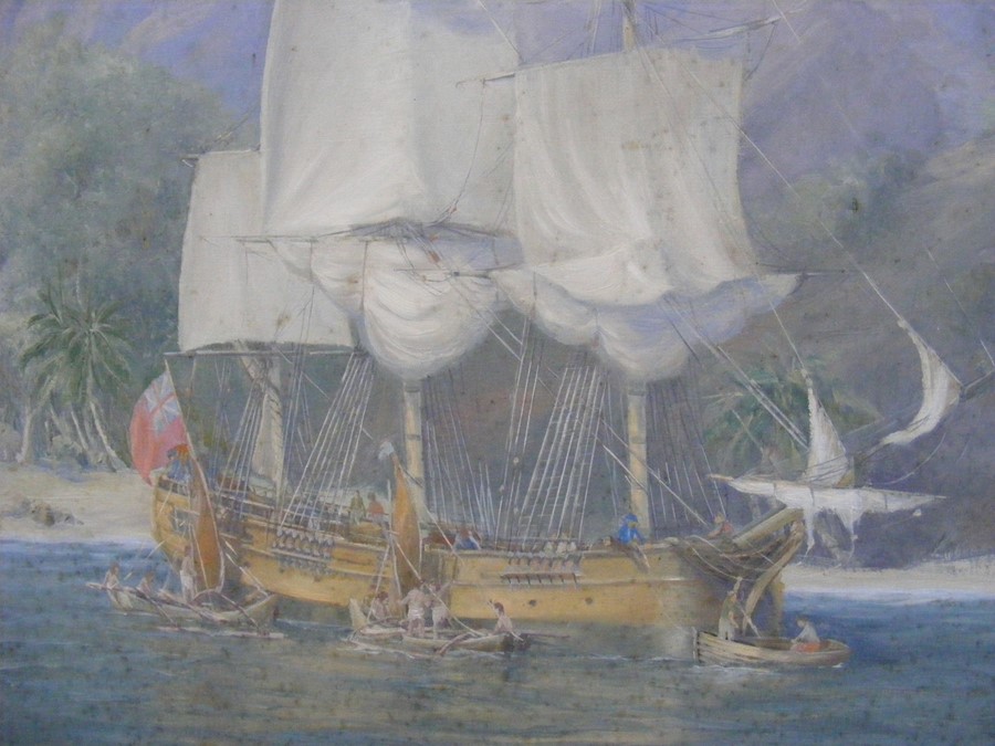 SIDNEY FEVER - oil on canvas of the "Resolution and - Image 6 of 8