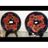 A pair of 22cm diameter Moorcroft pottery plates w