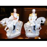 A pair of Staffordshire military flat back figures