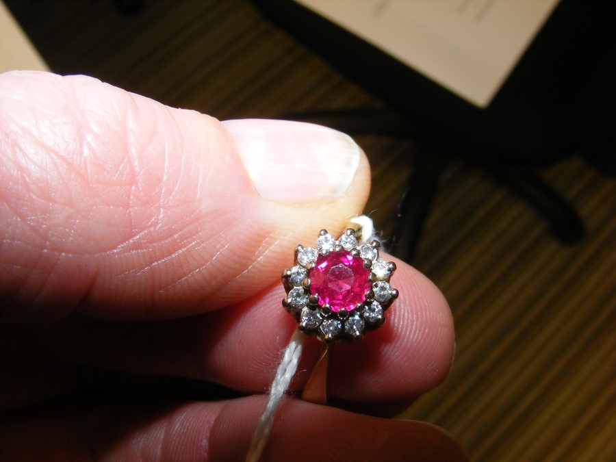 An 18ct gold ruby and diamond ring - Image 2 of 2